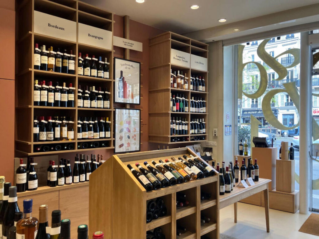 Bottle of wines displayed at the Cuvée Privée