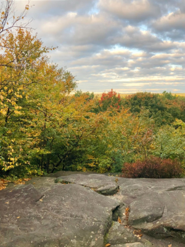 Overlooking view at Cuyahoga Valley National Park during fall season