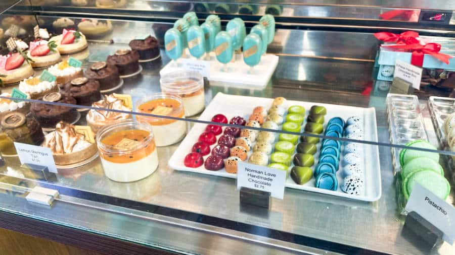 View of colorful displayed different desserts from D Bar Denver