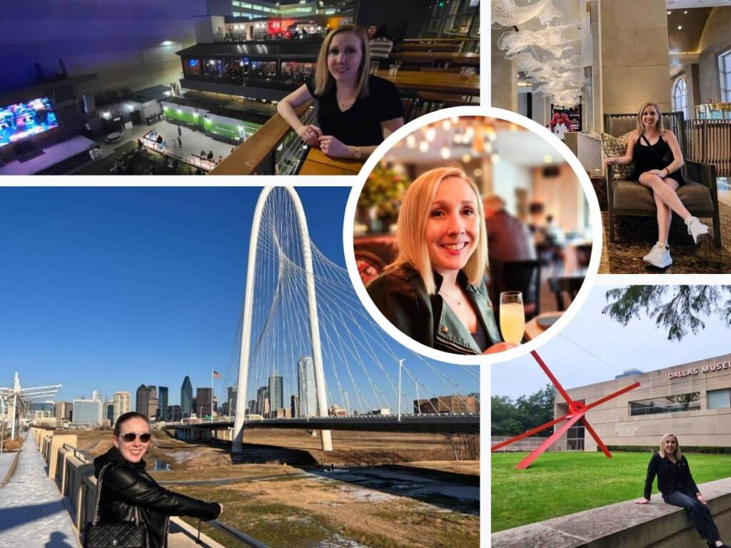 A photo collage of Dallas, Texas writer