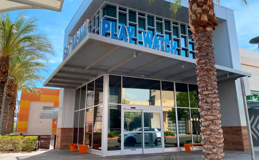 View from the Dave & Buster’s side entrance