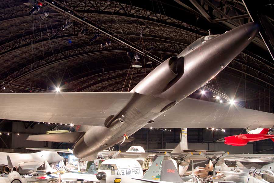 An aircraft inside the Air Force Museum