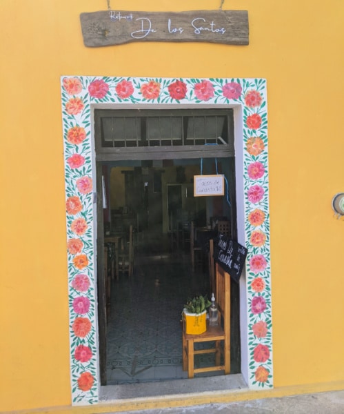 Exterior of De Los Santos Restaurant