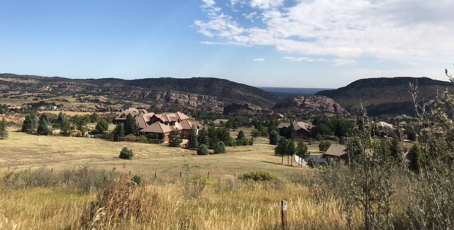 Overlooking view of the Deer Creek Canyon Park