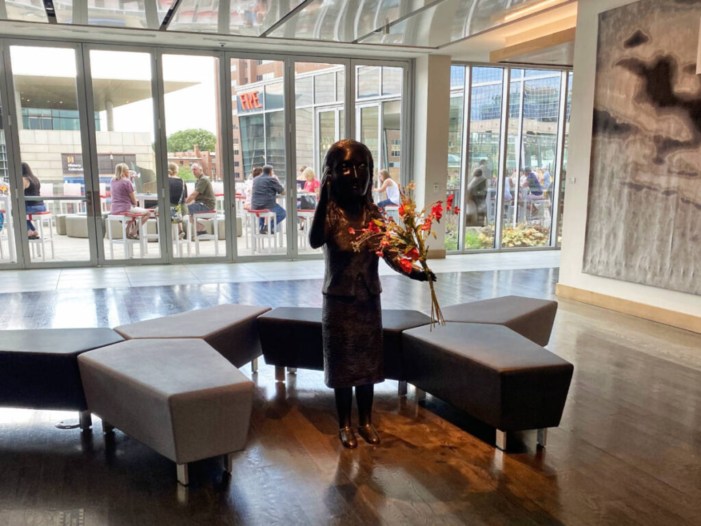 One of the displays inside the Denver Art Hotel