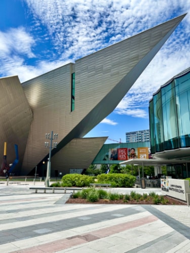 View of the unique structure of the Denver Art Museum