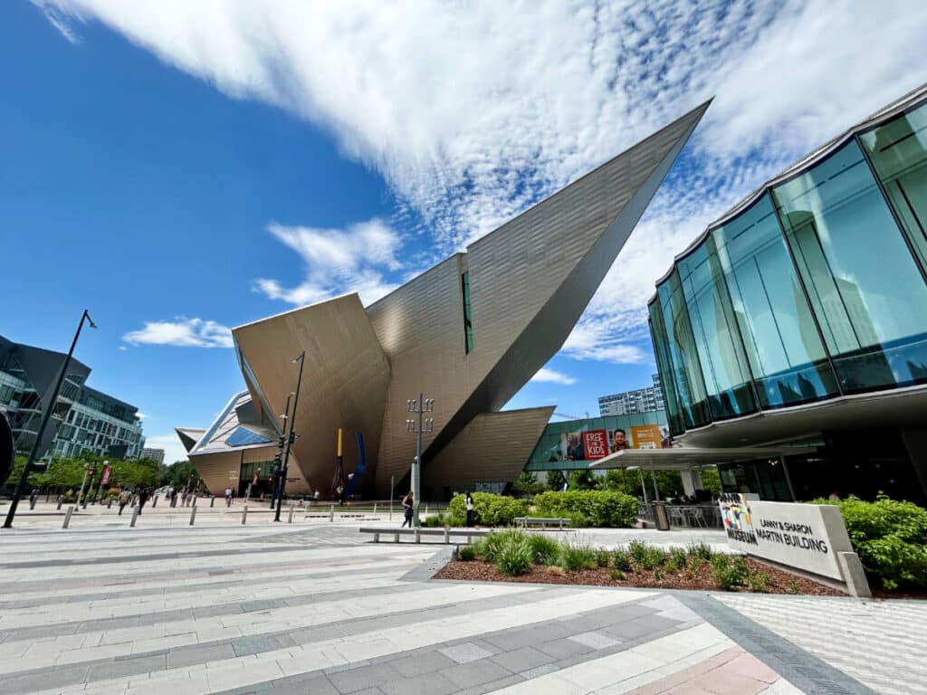 The Denver Art Museum building from the outside