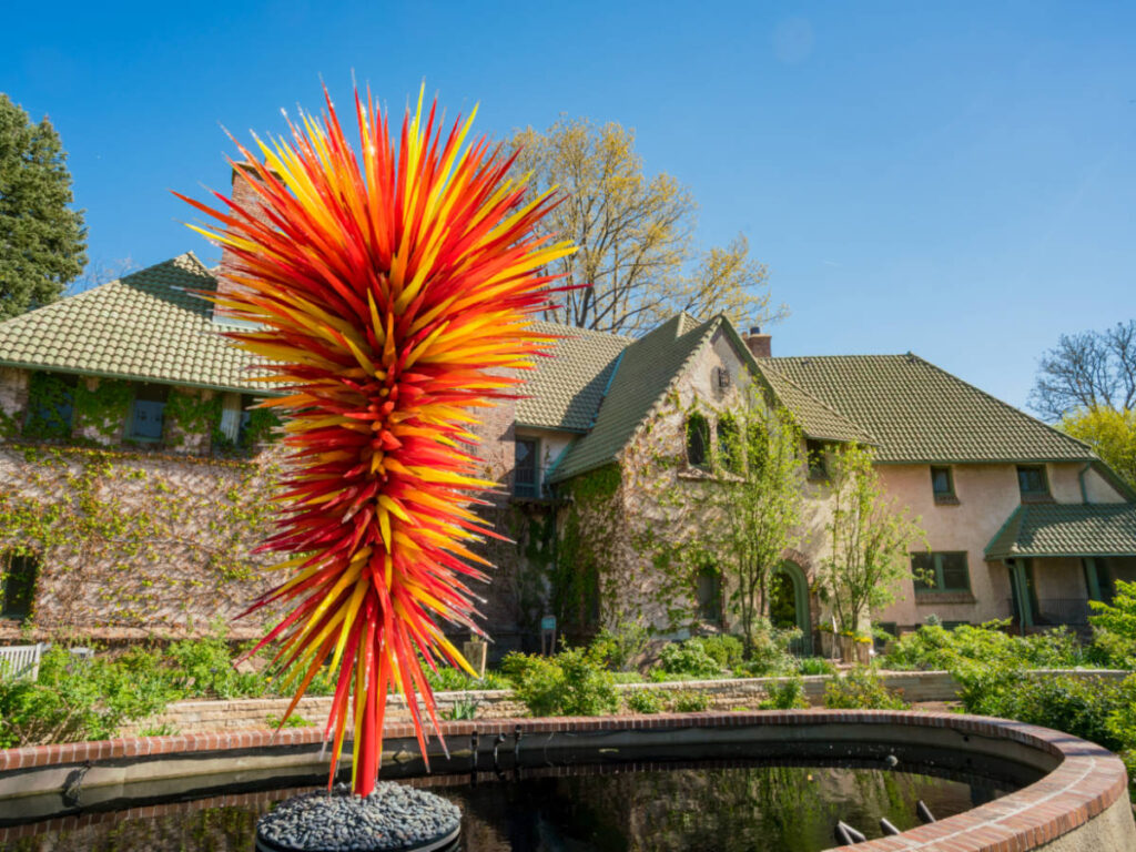 Afternoon view of the beautiful Denver Botanic Gardens