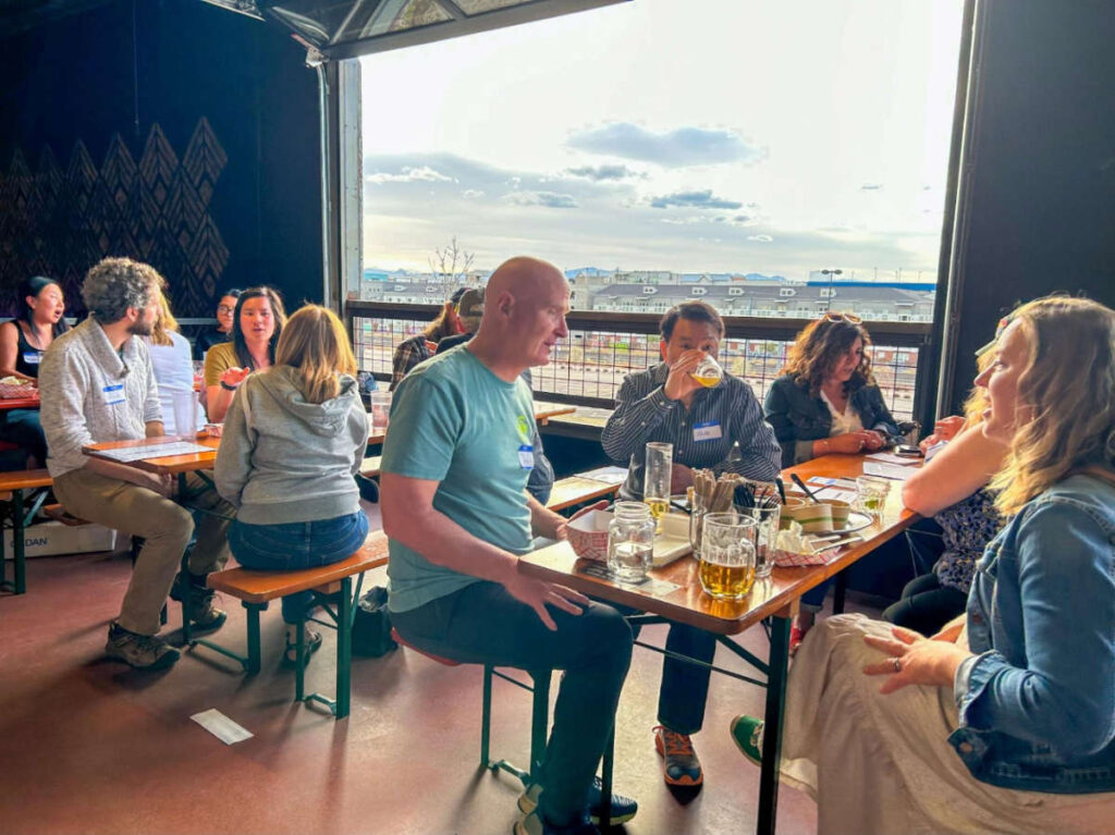 People enjoying their day at the Travel Lemming's Denver Meetups
