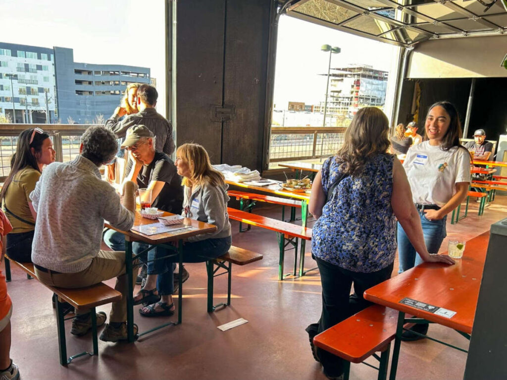 People enjoying their day at the Travel Lemming's Denver Meetups
