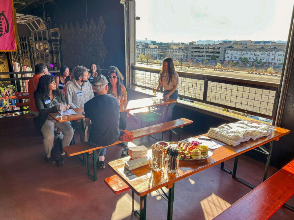 People enjoying their day at the Travel Lemming's Denver Meetups