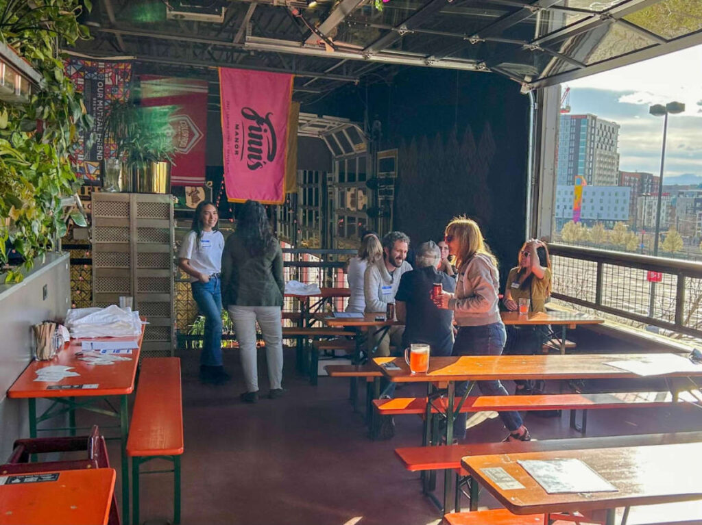 People enjoying their day at the Travel Lemming's Denver Meetups