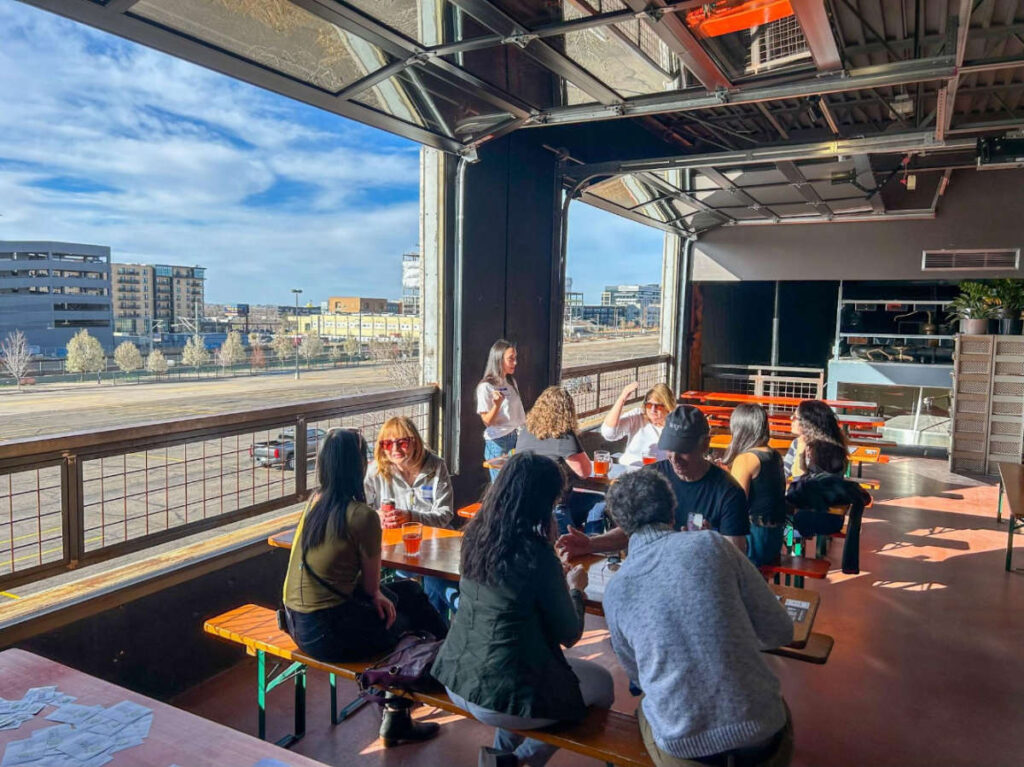 People enjoying their day at the Travel Lemming's Denver Meetups