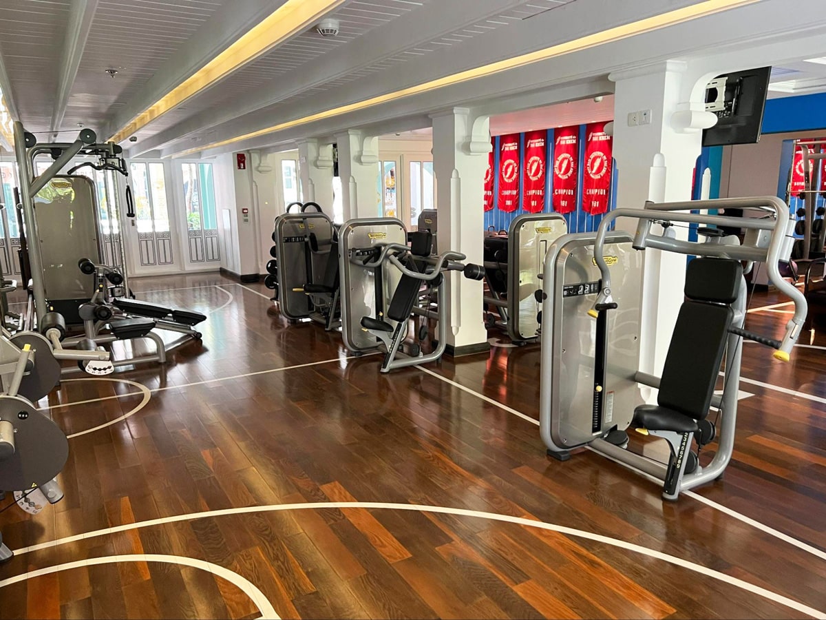 Gym equipment inside the Department of Physical Education