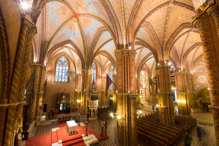 Interior view of Matthias Church