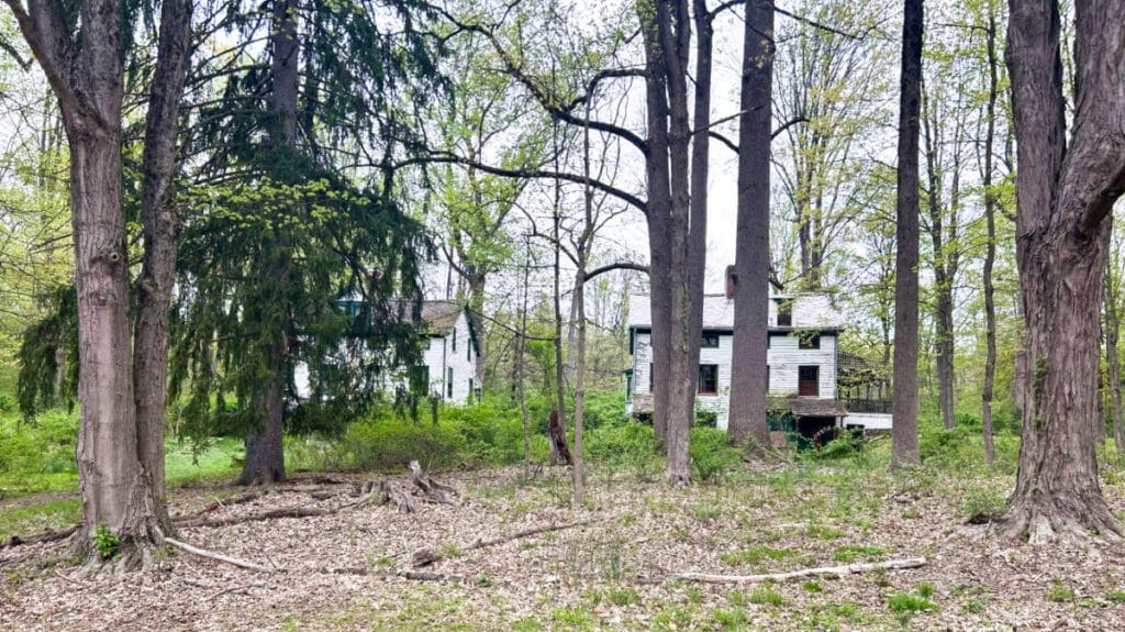 View of the Deserted Village in the middle of the forest in Watchung Reservation
