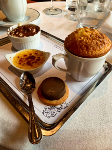 The "Café gourmand" dessert platter from Le Procope