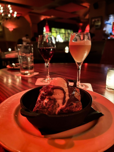 View of the drinks and dessert from Zig Zag Cafe