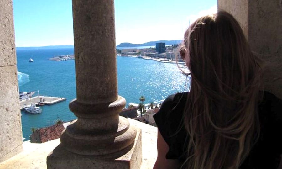 The author admiring the view on Diocletian's Palace