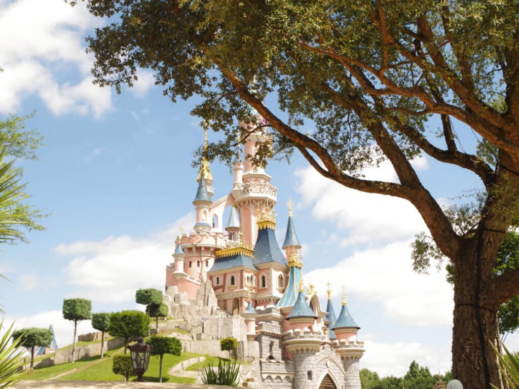 View outside the castle in Disneyland Paris