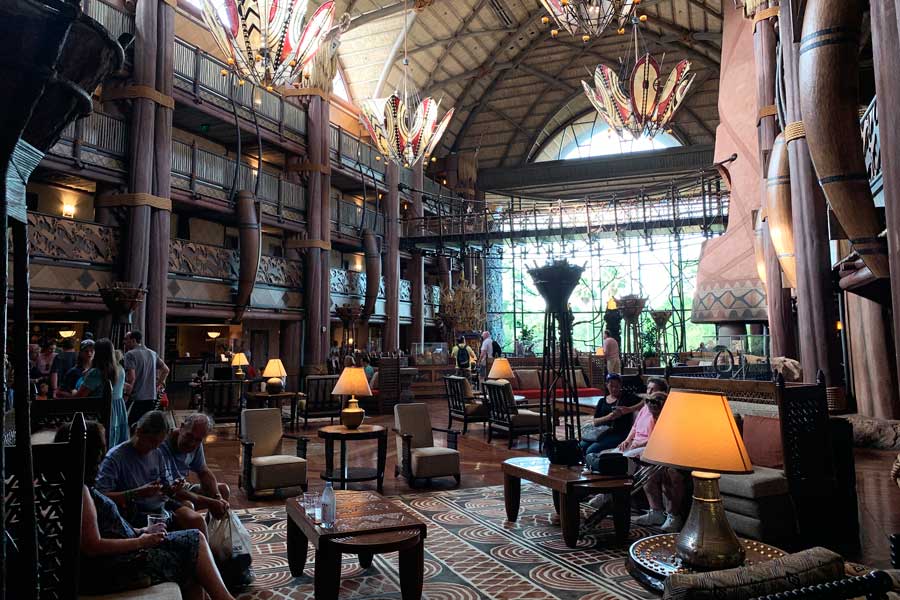 View from the inside of Disney’s Animal Kingdom Lodge