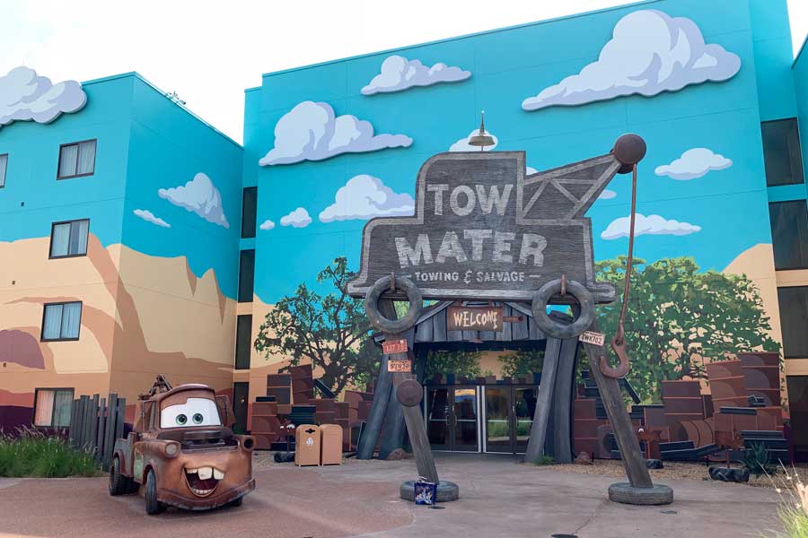 The Tow Mater in Disney’s Art of Animation Resort