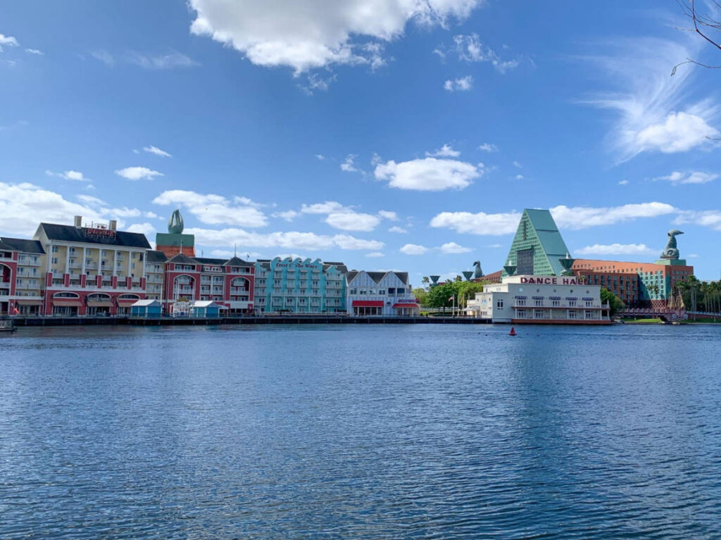 Blue sky over Disney’s Boardwalk