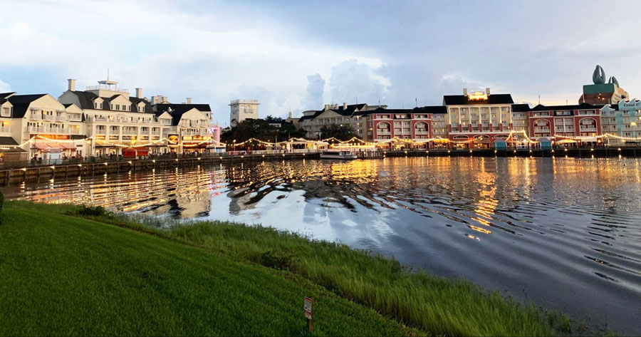 View of theme resorts around Disney