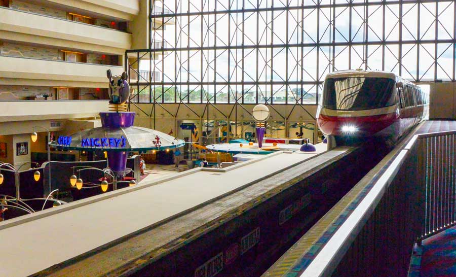View inside the Disney’s Contemporary Resort