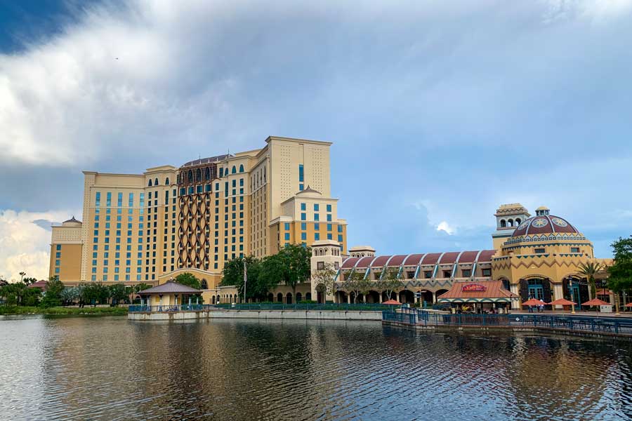 The Laguna Bar in Disney’s Coronado Springs Resort from the outside