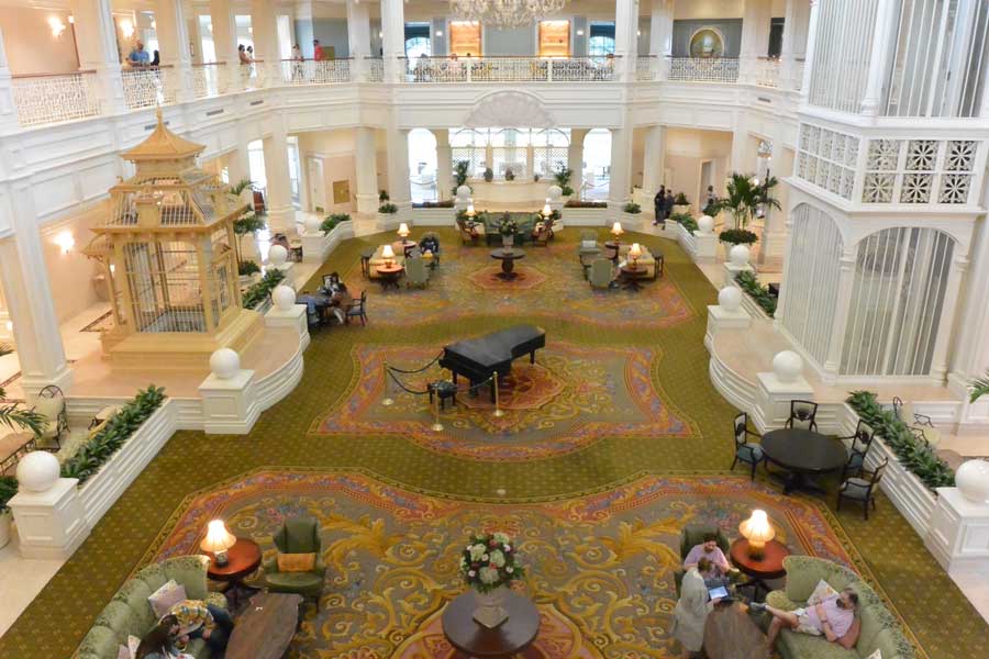 View of the lobby area in Disney’s Grand Floridian Resort & Spa