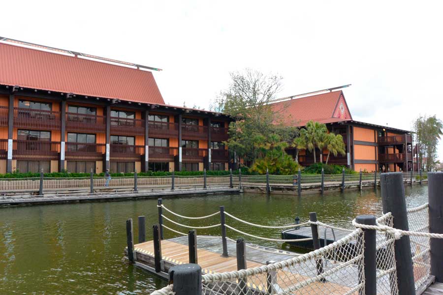The Disney’s Polynesian Village Resort from the outside