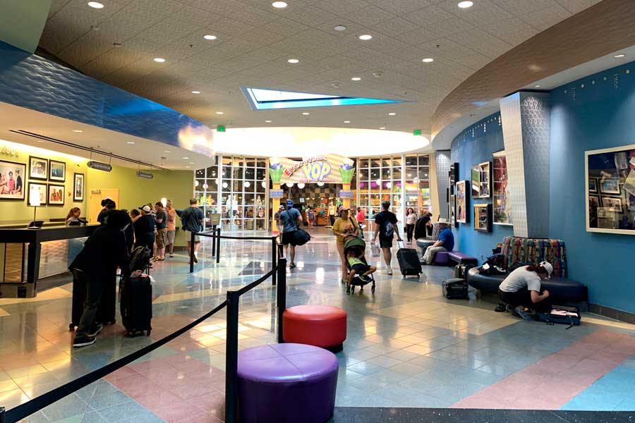 View from the inside of Disney’s Pop Century Resort