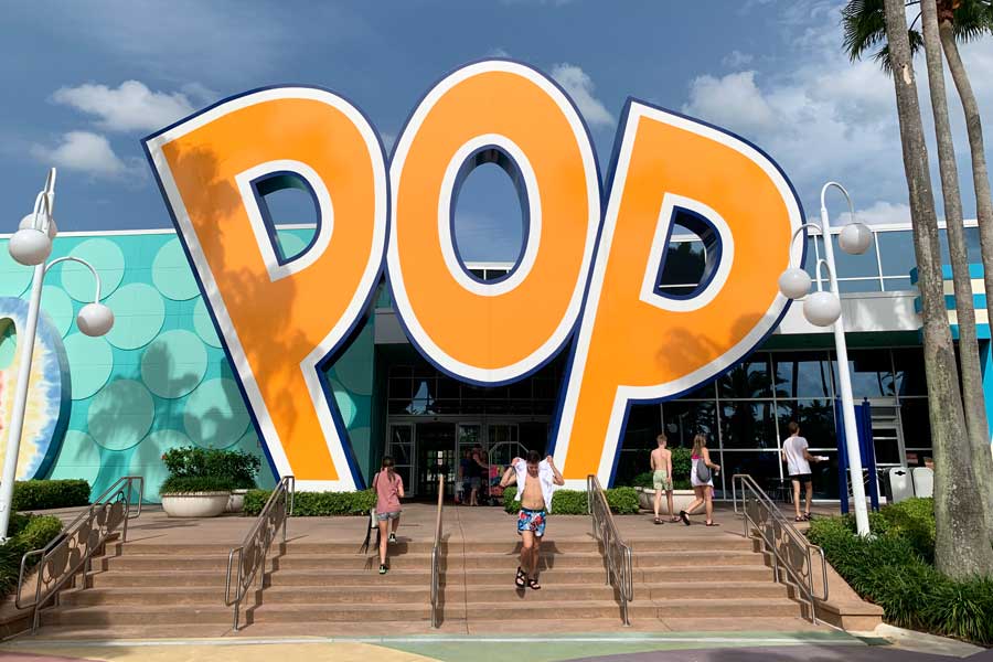 A big Pop signage in Pool Area in Disney’s Pop Century Resort