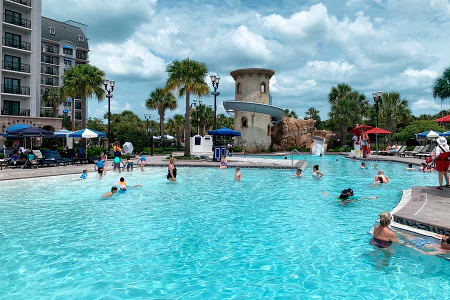 View of people enjoying their day in Disney’s Riviera Resort