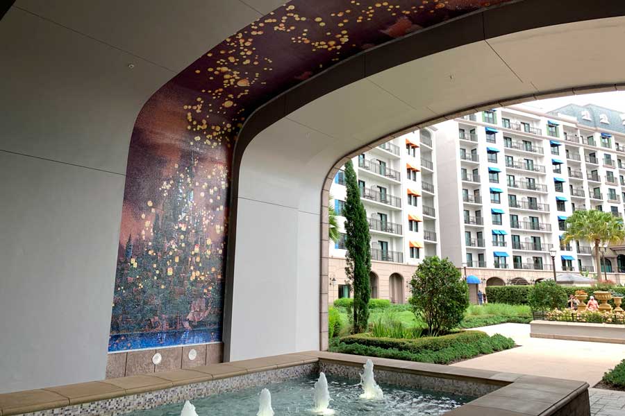View of a water fountain in Disney’s Riviera Resort
