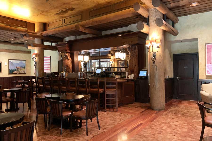 View inside a bar in Disney’s Wilderness Lodge