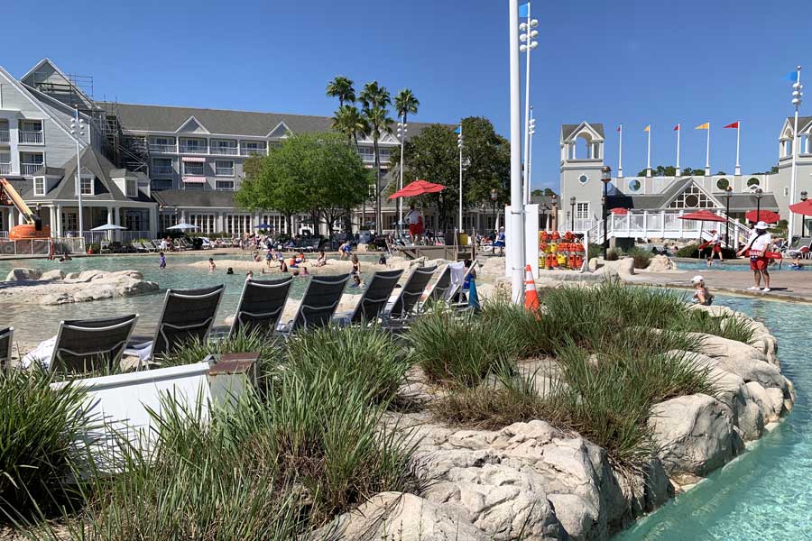 View of a pool area in Disney’s Yacht and Beach Club Resorts