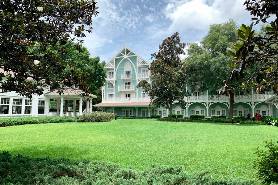 The Disney’s Yacht and Beach Club Resorts from the outside