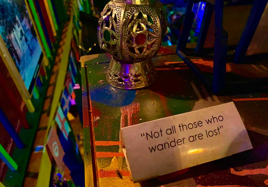 A quote displayed in a hotel