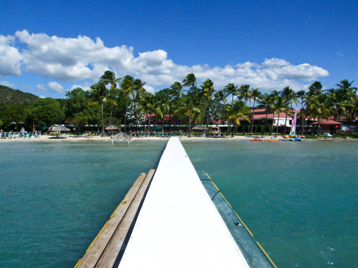 Panoramic view of Copamarina Beach Resort from the dock