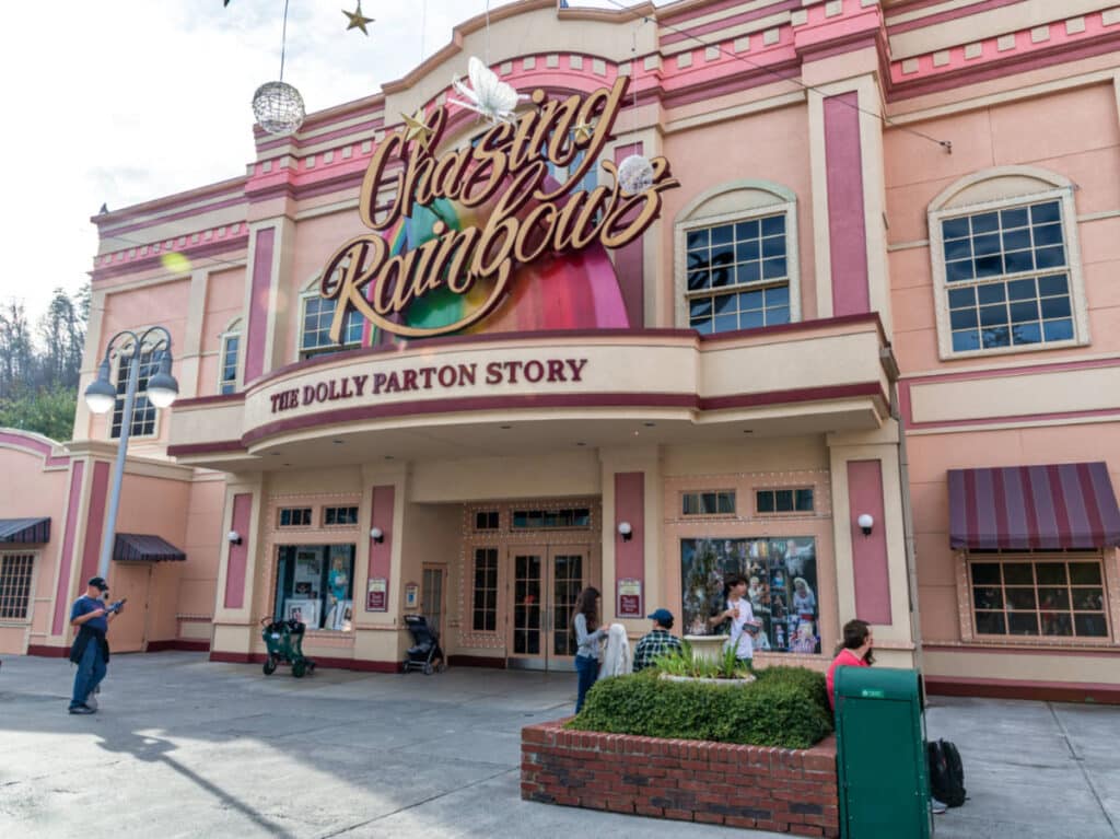Exterior view of the Dollywood in Pigeon Forge