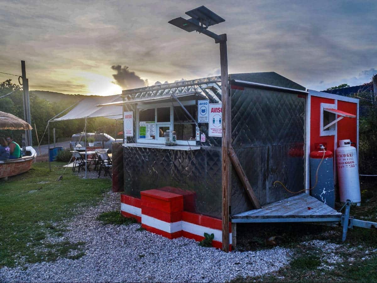 View of the DomiRico Flavor Food Truck in Culebra, Puerto Rico