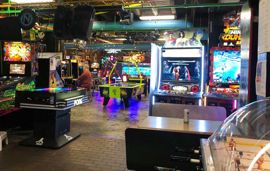 Arcade games inside the Dorky's Arcade in Tacoma, Washington