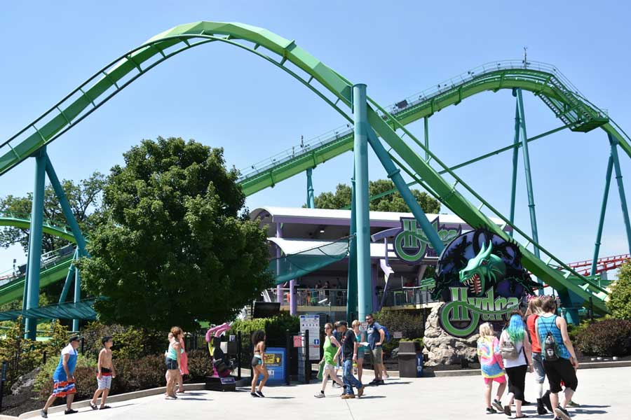 View of the roller coaster ride at the Dorney Park