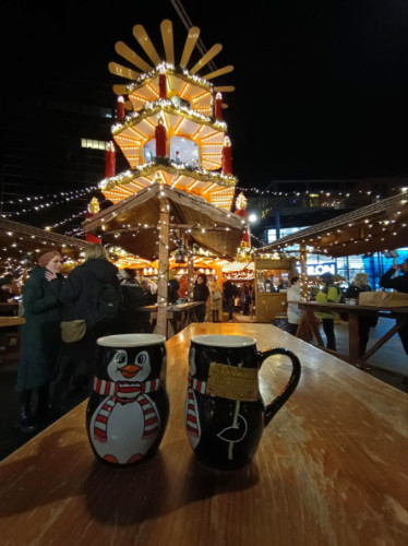 Dortmund Christmas market mugs on the table
