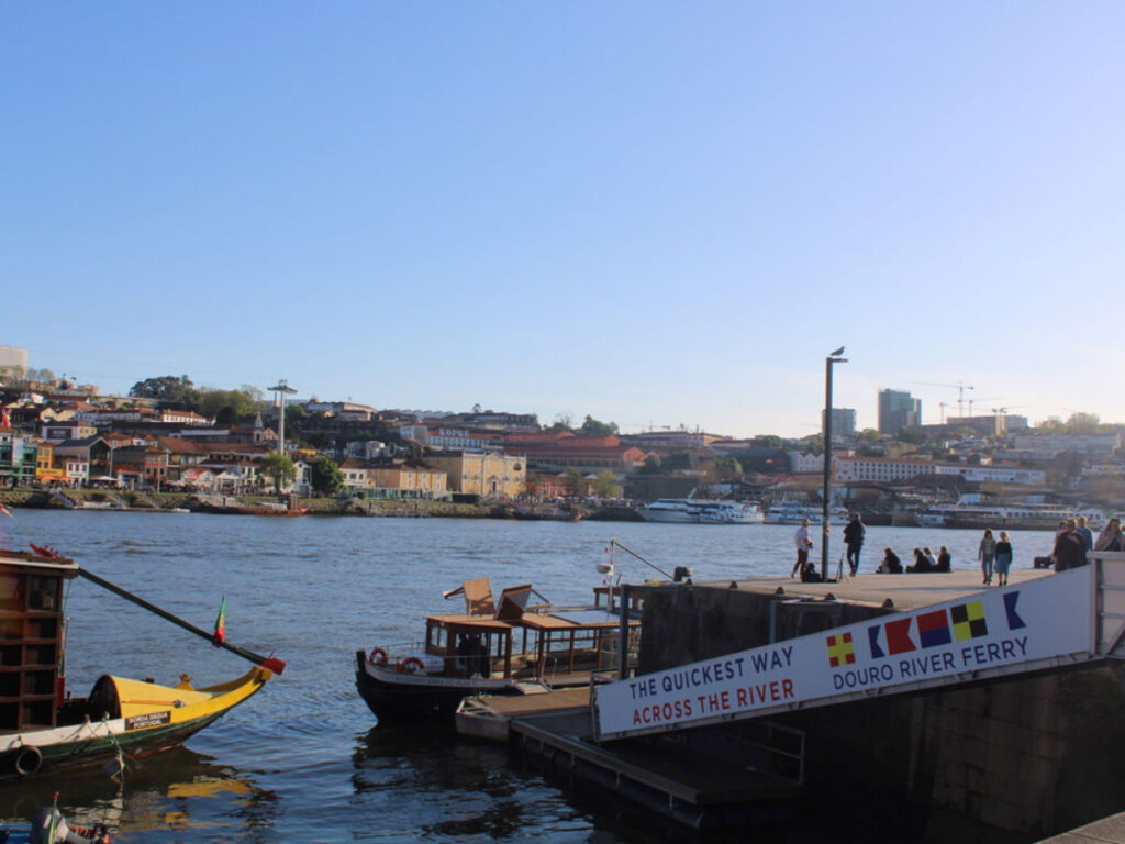 View of the boars at the Douro River Ferry