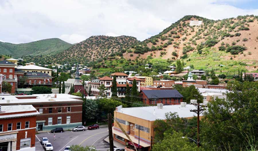 Overlooking view of Downtown Bisbee in Arizona