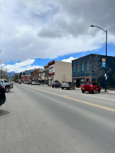 View of the historic downtown seen from across the street