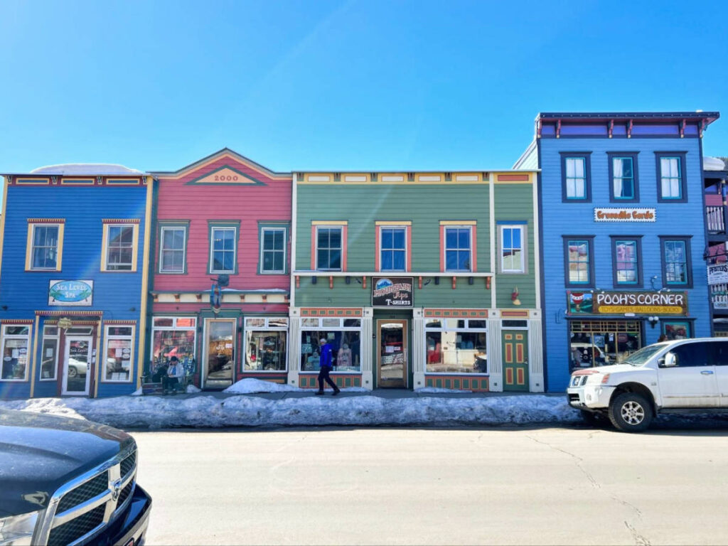 Colorful structures in Downtown Crested Butte